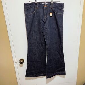 J Brand Kat Flare Leg Jeans Sz 30 NWT Y2K Cotton Linen Blend